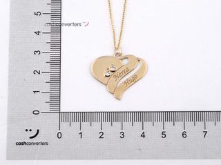 cadena oro 9k con piedra con circonita 22cm