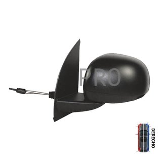 Espejo Completo Mecánico Convexo - Derecho - Fiat Panda (2009-2012)