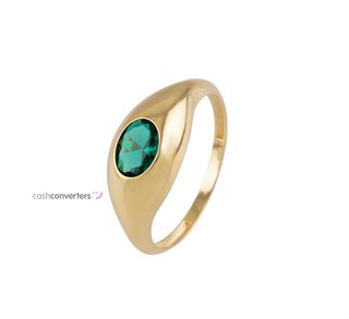 anillo oro 18k con piedra con circonita