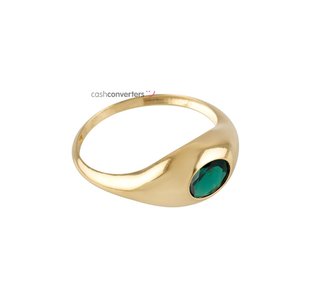 anillo oro 18k con piedra con circonita