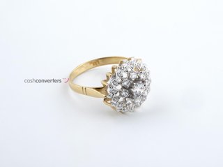 anillo oro 18k con piedra con circonita