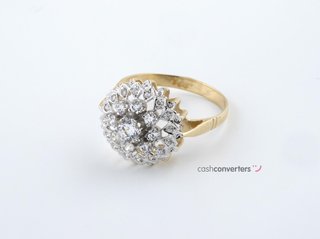 anillo oro 18k con piedra con circonita