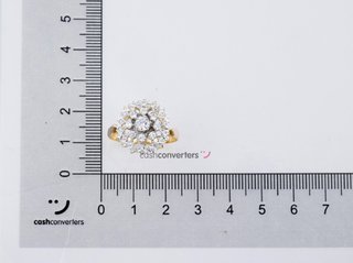 anillo oro 18k con piedra con circonita