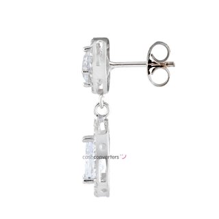 pendientes oro 18k con piedra con circonita