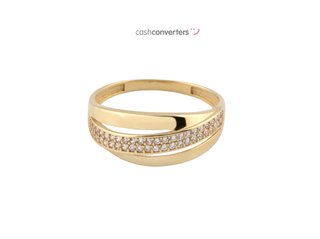 anillo oro 18k con piedra con circonita