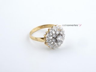 anillo oro 18k con piedra con circonita