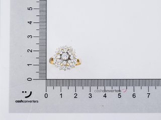 anillo oro 18k con piedra con circonita