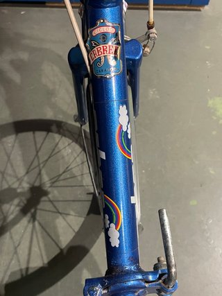 bicicleta Orbea plegable vintage de color azul