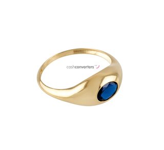 anillo oro 18k con piedra con circonita