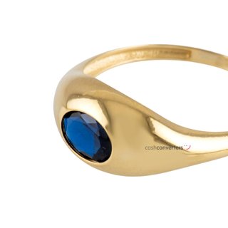 anillo oro 18k con piedra con circonita
