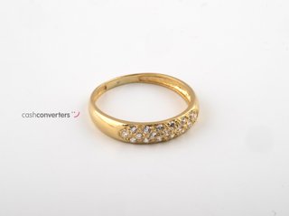 anillo oro 18k con piedra con circonita