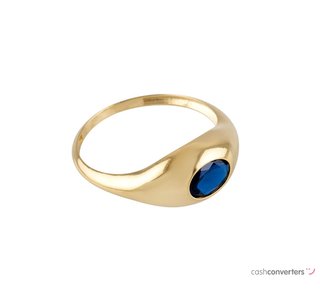 anillo oro 18k con piedra con circonita