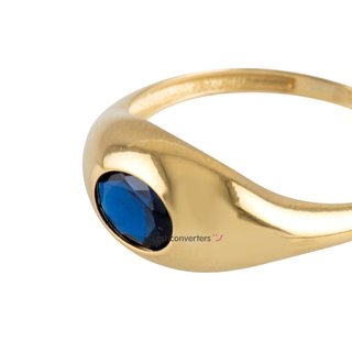 anillo oro 18k con piedra con circonita