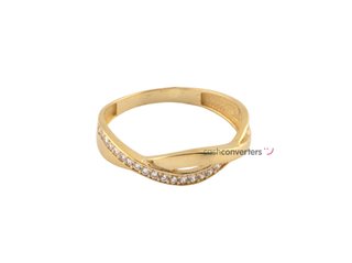 anillo oro 18k con piedra con circonita