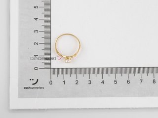 anillo oro 18k con piedra con circonita
