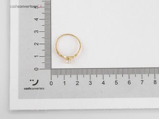 anillo oro 18k con piedra con circonita