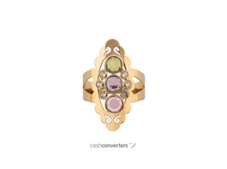 anillo oro 18k con piedra con circonita