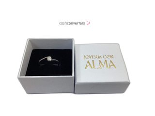 anillo plata 925mm con piedra con diamante de laboratorio