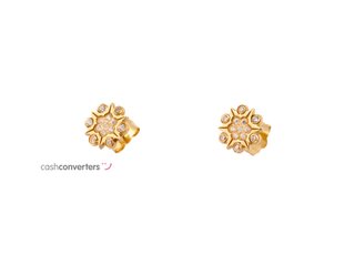 pendientes oro 18k con piedra