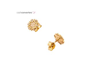 pendientes oro 18k con piedra