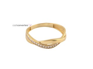 anillo oro 18k con piedra con circonita