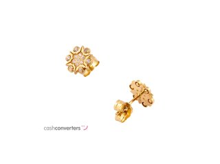pendientes oro 18k con piedra