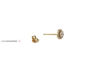 pendientes oro 18k con piedra con circonita