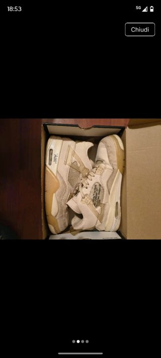 Nike Air Jordan 4 Beige/Bianco