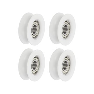 sourcing map rodillo polea ranura U 6x26x8 mm