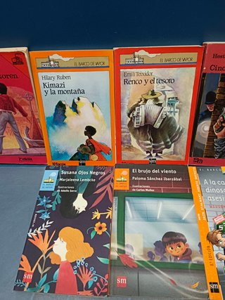 9 libros, cuentos juveniles el barco de vapor