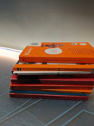 9 libros, cuentos juveniles el barco de vapor