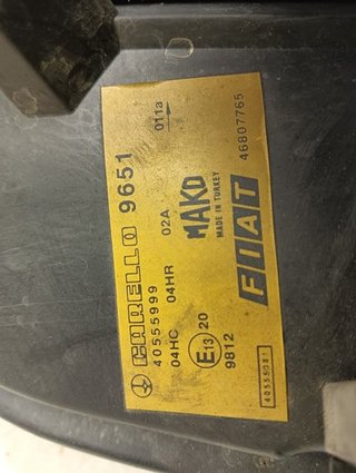FARO IZQUIERDO FIAT I DOBLÒ (223) CARGO 004680776