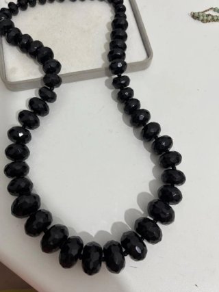 Collana vintage perle nere