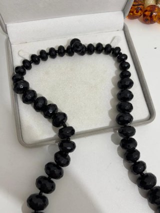 Collana vintage perle nere