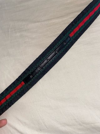 Cintura Gucci Nero con Strisce