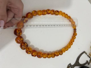 Collana vintage simil ambra