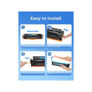 Toner compatibile HP 203X CF540X, pacchetto da 4