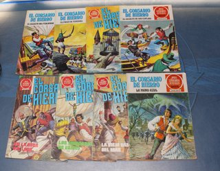 32 tebeos. El Corsario de Hierro. Joyas literarias juveniles, Serie Roja. Bruguera 1977 – 1978.