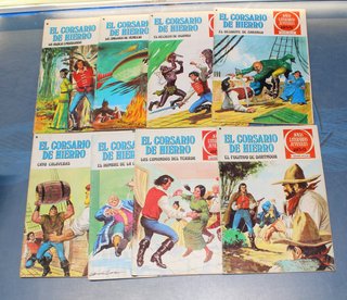 32 tebeos. El Corsario de Hierro. Joyas literarias juveniles, Serie Roja. Bruguera 1977 – 1978.