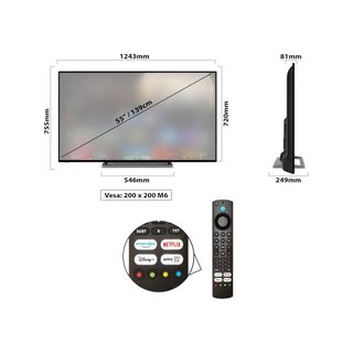 - Toshiba 55UF3D63DA Smart TV 4K Ultra HD Alexa