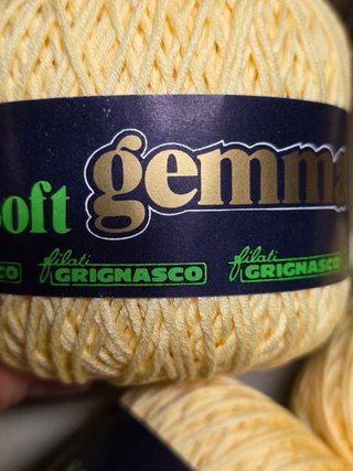 Set 6 gomitoli cotone giallo Grignasco