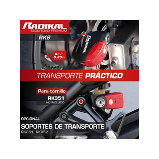 RADIKAL RK9 candado moto alarma 120db