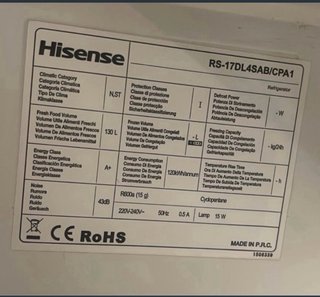Frigorífico Hisense blanco