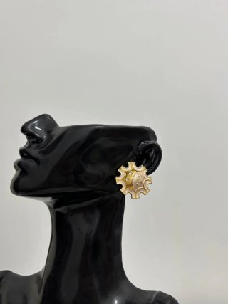 Orecchini vintage oro e bianco