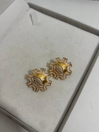 Orecchini vintage oro e bianco