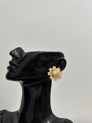 Orecchini vintage oro e bianco