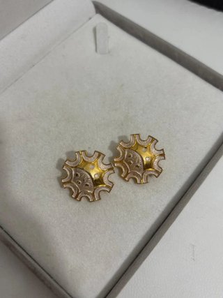 Orecchini vintage oro e bianco