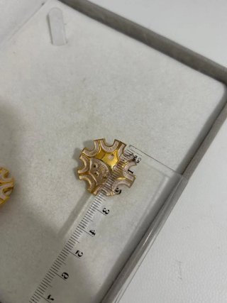 Orecchini vintage oro e bianco
