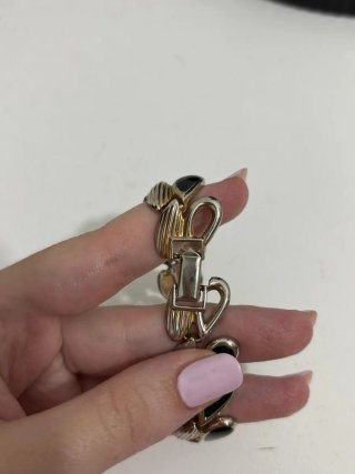 Bracciale vintage oro e verde