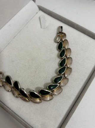 Bracciale vintage oro e verde